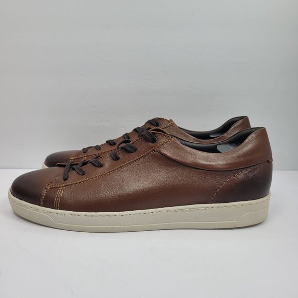 Bruno Magli Diego Men's Brown Leather Casual Dress Sneakers US Size 13M - Picture 2 of 8